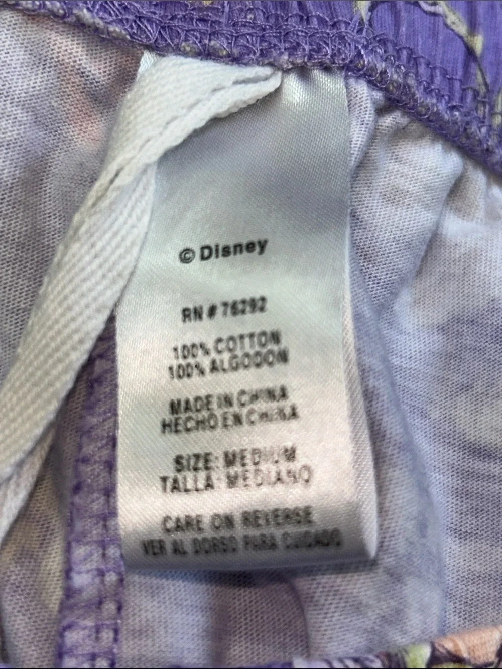 Medium 100% cotton Disney Tinkerbelle Pajama pants - Picture 2 of 3